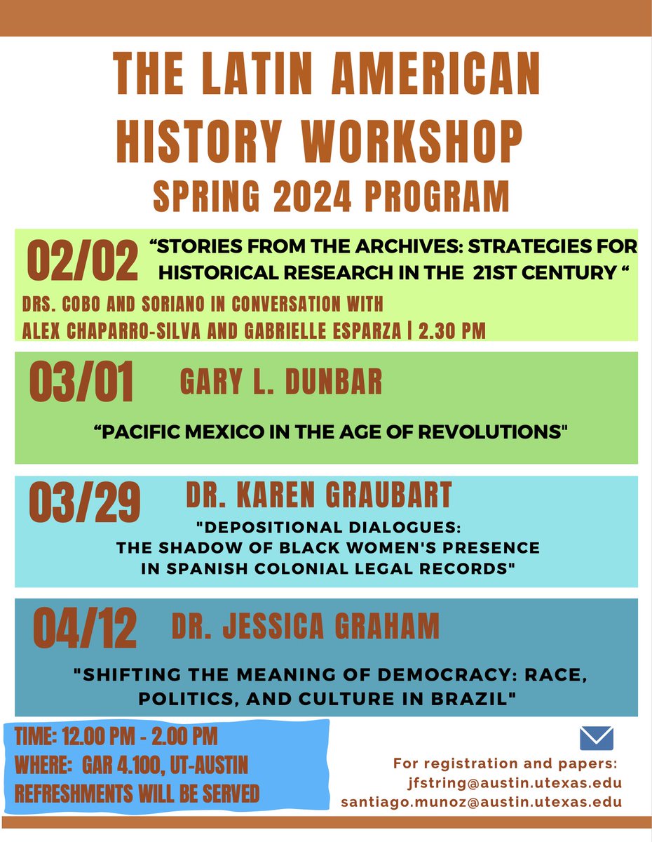 It's the final UT Latin American History Workshop event of the year! Please join us for “Blacks & the Brazilian Left and Right in the 1930s” by Dr. Jessica Graham @UCSD ! A *virtual zoom* presentation/workshop this Fri. April 12, Noon CDT. RSVP required; see flyer for details.