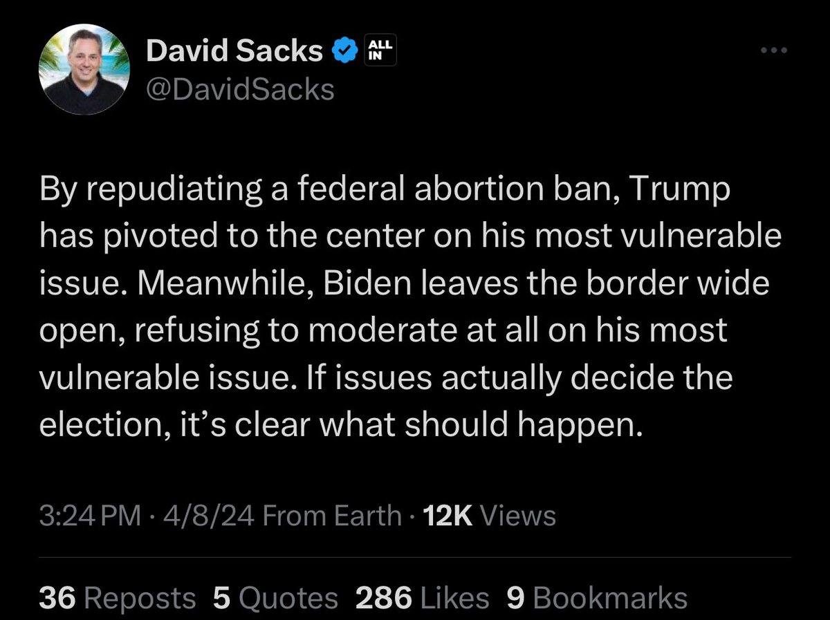 So-called “smart” conservative @DavidSacks, with one of the most intellectually dishonest statements I’ve ever seen. I mean, remarkable really. Even the “more rational” conservatives just create fake shit out of thin air and act as if no one will notice.
