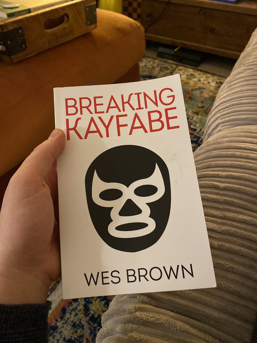 Nearly finished @wesbrownwriter’s Breaking Kayfabe. Just terrific. One of those books that demands to be written about. Another great one from @Ofmooseandmen