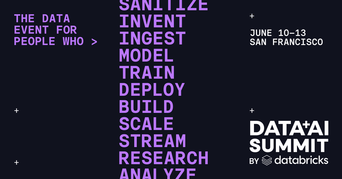 Join us June 10-13 in San Francisco to hear from leading industry experts, level 🆙 your data skills, and attend sessions discovering the latest technologies! Register now 👉 databricks.com/dataaisummit?u… #dataaisummit #deltalake