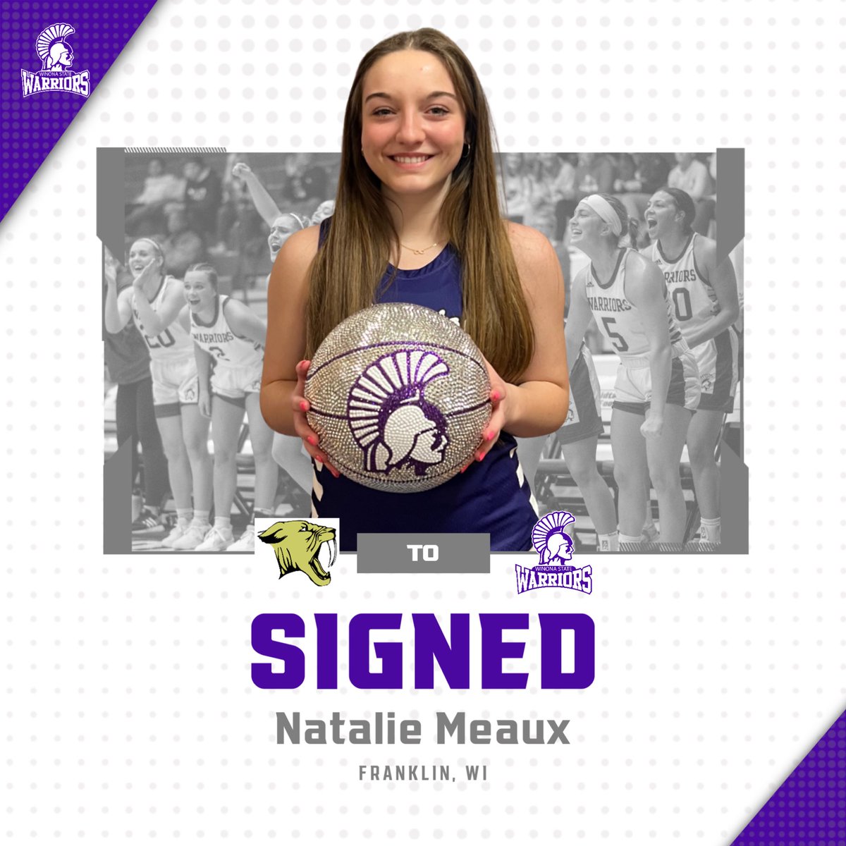 𝓢𝓲𝓰𝓷𝓮𝓭 ✍️ Welcome to the Warrior Fam, Natalie💜 Franklin, WI ➡️ Winona, MN Follow: @NatalieMeaux