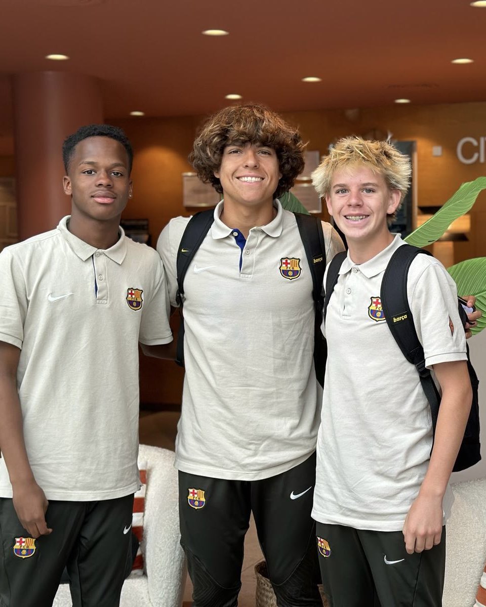 Back to Barcelona! ✈️ Congratulations and good luck to Graham Ford, Isaiah Kaakoush, and Dylan Thomas who have returned to Barcelona for a two-week training stint at @FCBmasia beginning today! 👏🔵🔴 🔗 Read more: bit.ly/3xq1EEG #BarçaResidencyAcademy