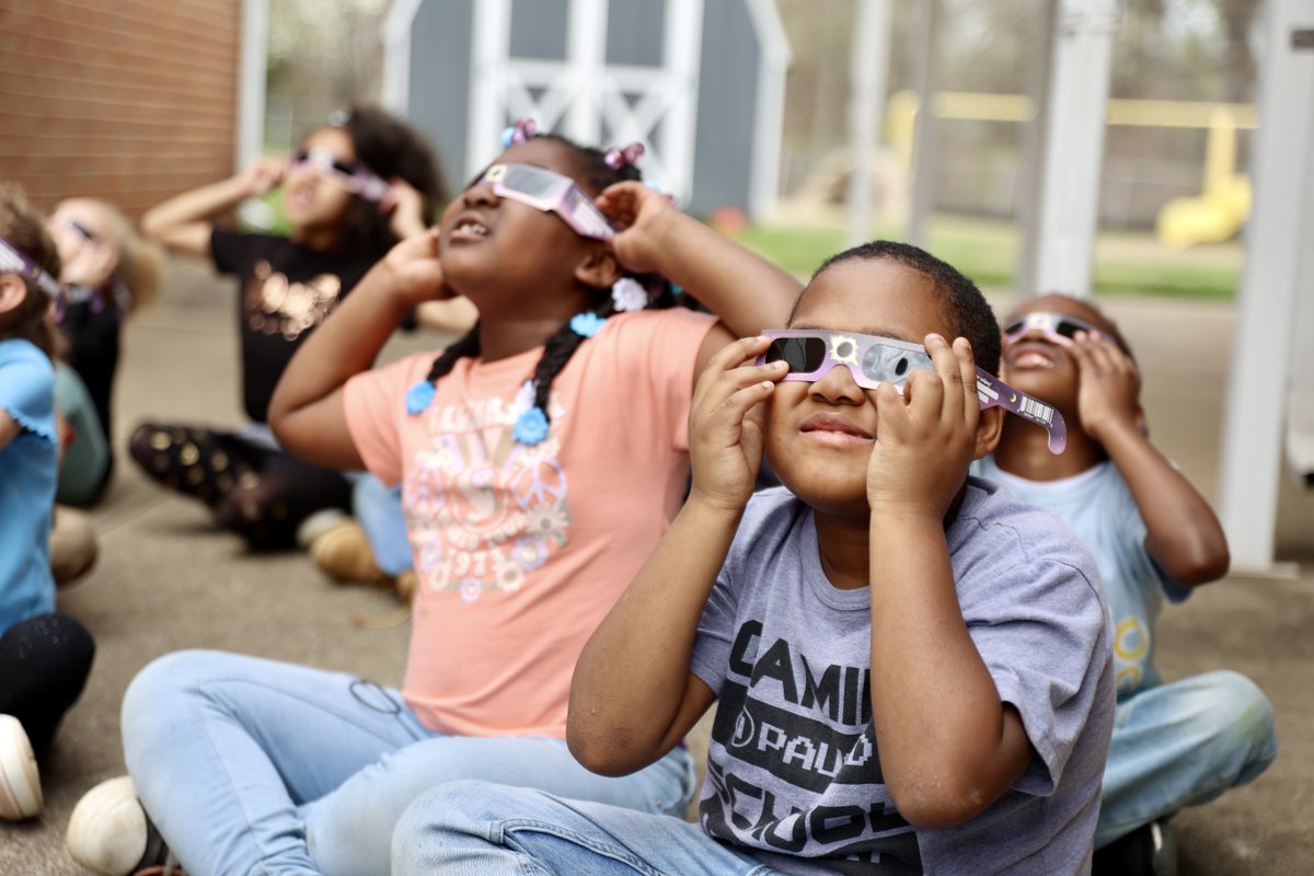 Students all over the city turned their eyes skyward today to witness the total solar eclipse. Together, we watched the sun slip behind the moon in a remarkable celestial event that won’t happen again in the contiguous U.S. until 2044. 🌝🌞🌑