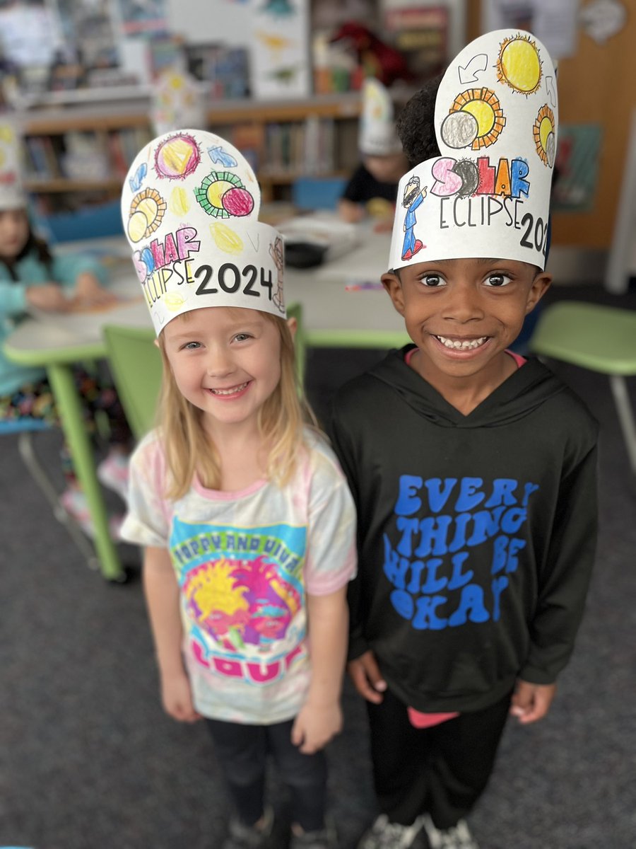 Dowell was ready for the solar eclipse today. Our students were very excited and intrigued! #dowellhuskies #SolarEclipse2024