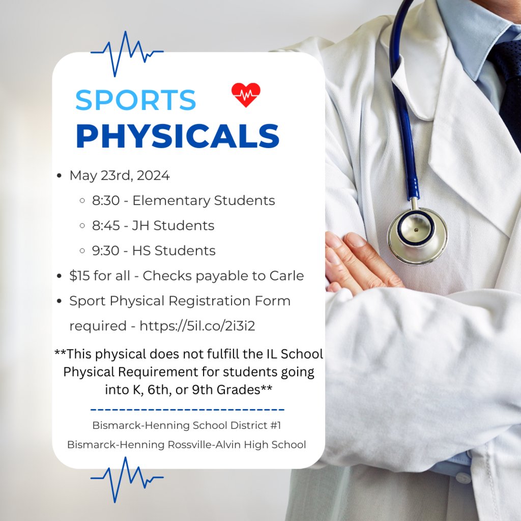 Save the Date for Carle Sports Physicals at BHRA