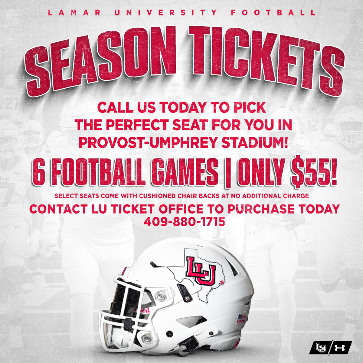 🎟 𝐉𝐨𝐢𝐧 𝐮𝐬 𝐭𝐡𝐢𝐬 𝐟𝐚𝐥𝐥 𝐟𝐨𝐫 𝐋𝐚𝐦𝐚𝐫 𝐅𝐨𝐨𝐭𝐛𝐚𝐥𝐥! Contact the LU Ticket Office today to explore your ticket options 409-880-1715. #Boomtown | #WeAreLU