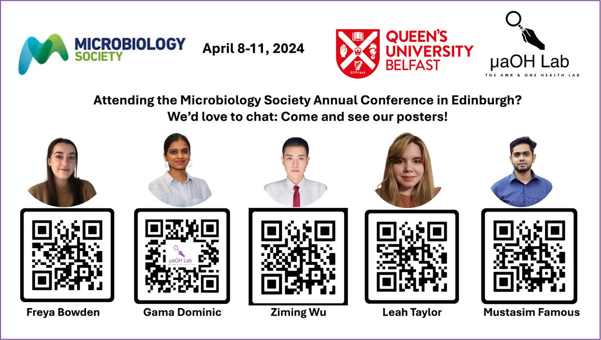 The AMR & One Health Lab @QUB (@theamrlab) on Twitter photo If you're at <a href="/MicrobioSoc/">Microbiology Society</a> #Microbio24 Conference in Edinburgh. Stop by and check out our posters! <a href="/gamadominic_04/">Gama Dominic</a> <a href="/FamousMustasim/">mustasim famous</a> <a href="/LindaOyama/">Linda Oyama</a> If you're at <a href="/MicrobioSoc/">Microbiology Society</a> #Microbio24 Conference in Edinburgh. Stop by and check out our posters! <a href="/gamadominic_04/">Gama Dominic</a> <a href="/FamousMustasim/">mustasim famous</a> <a href="/LindaOyama/">Linda Oyama</a>