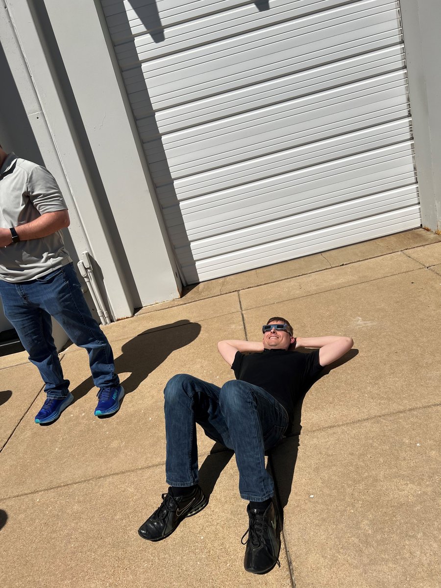 We hope the clouds held out long enough for everyone to catch a glimpse of the amazing eclipse today! #Eclipse2024 #TeamUES