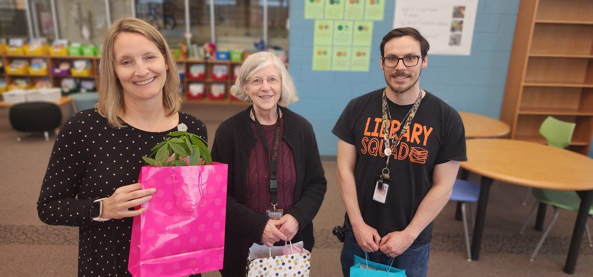 We celebrated National School Librarians Day last week with a big thank you to our library team of Ms. Parrott, Mrs. McIntosh, and Mr. Holsopple for promoting a love of reading!