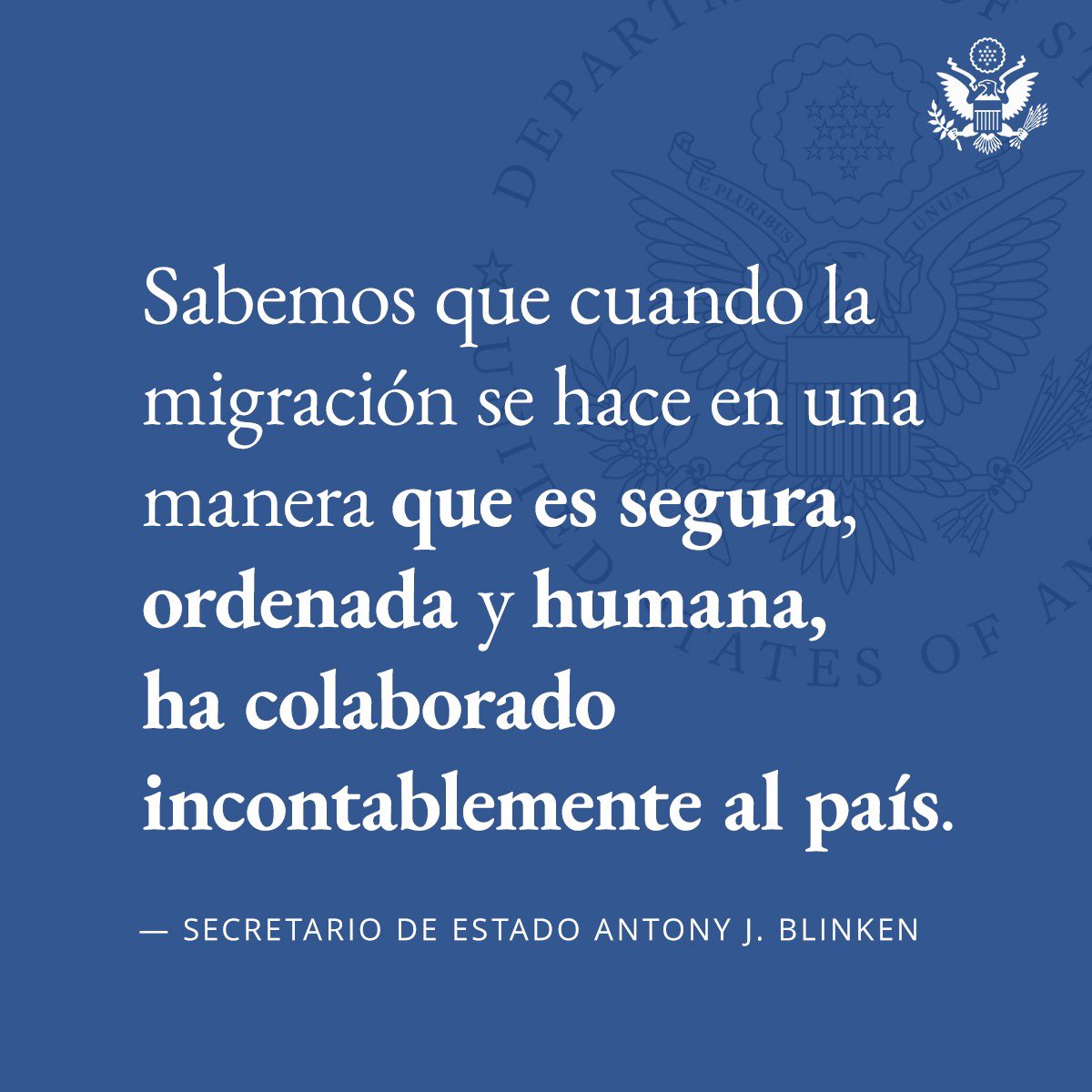 Los EE.UU. promueve una migración regulada, ordenada y segura. No pongas tu vida en riesgo emprendiendo un viaje tan peligroso sólo para ser deportado . @DHSgov