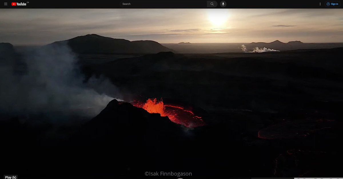 If you're not presently watching Isak Finnbogason - ICELAND FPV live drone footage over the splatter cone in #Iceland then you're missing some great footage!