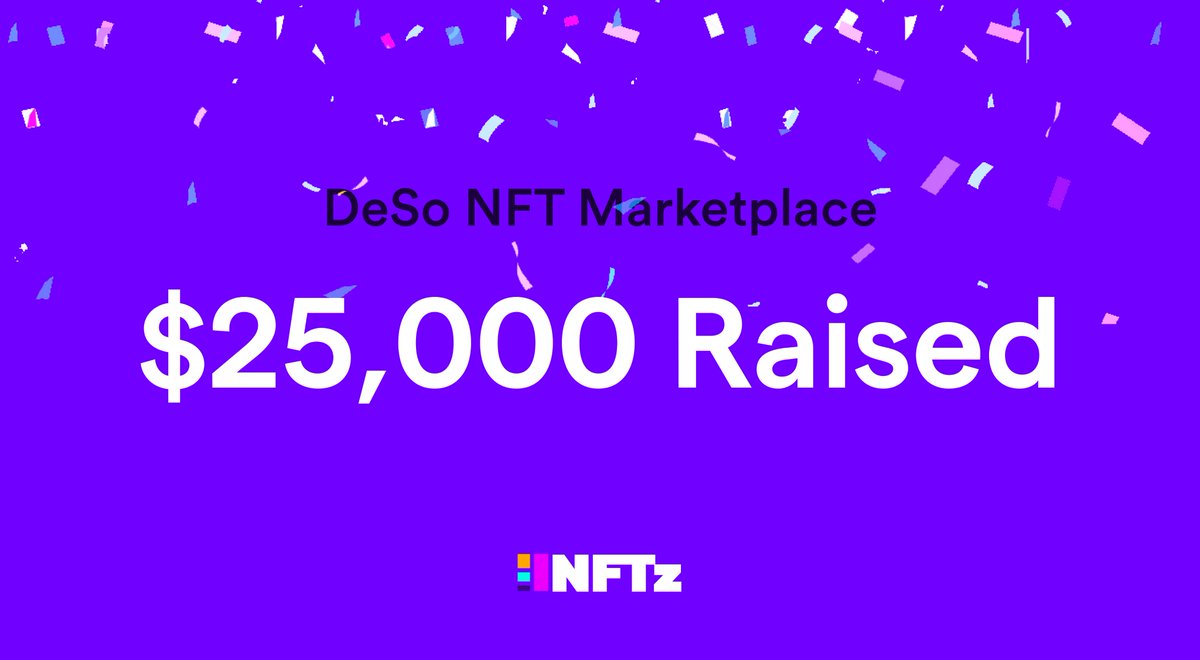 Congrats to the @NFTz_me team for raising over $25,000 via @openfund_com as they build the top Social NFT marketplace on DeSo! Sharing a sneak peek of their upcoming alpha soon!