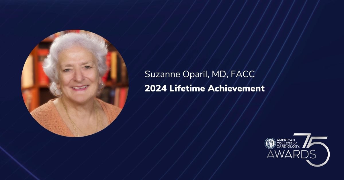 There are many extraordinary individuals among us who have dedicated their lives to making the lives of others better. This year the ACC is proud to recognize one of those incredible individuals -- Dr. Suzanne Oparil -- with the ACC Lifetime Achievement Award. #ACC24
