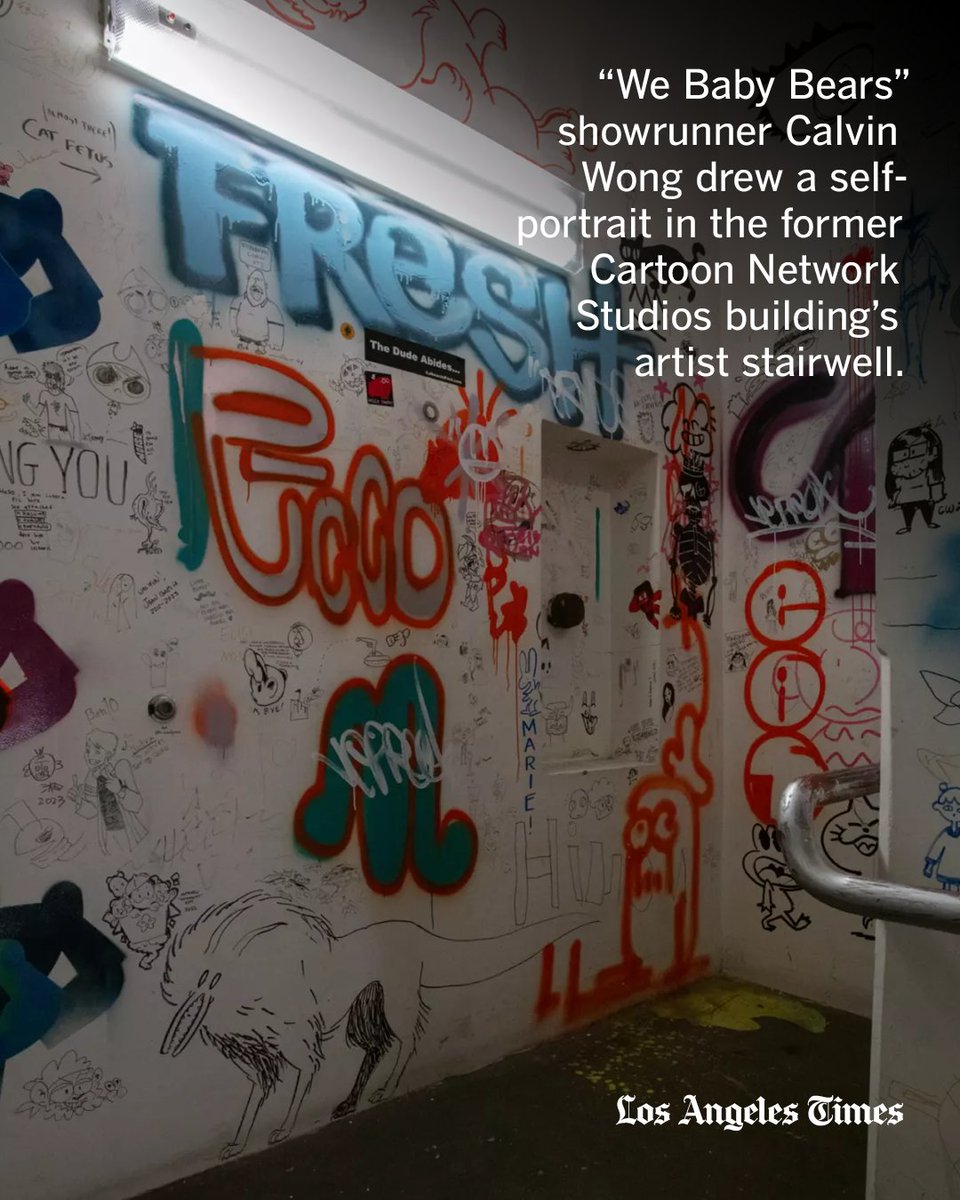 A stairwell at Cartoon Network Studios captured 20 years of history. Now you can see it, too: latimes.com/entertainment-…