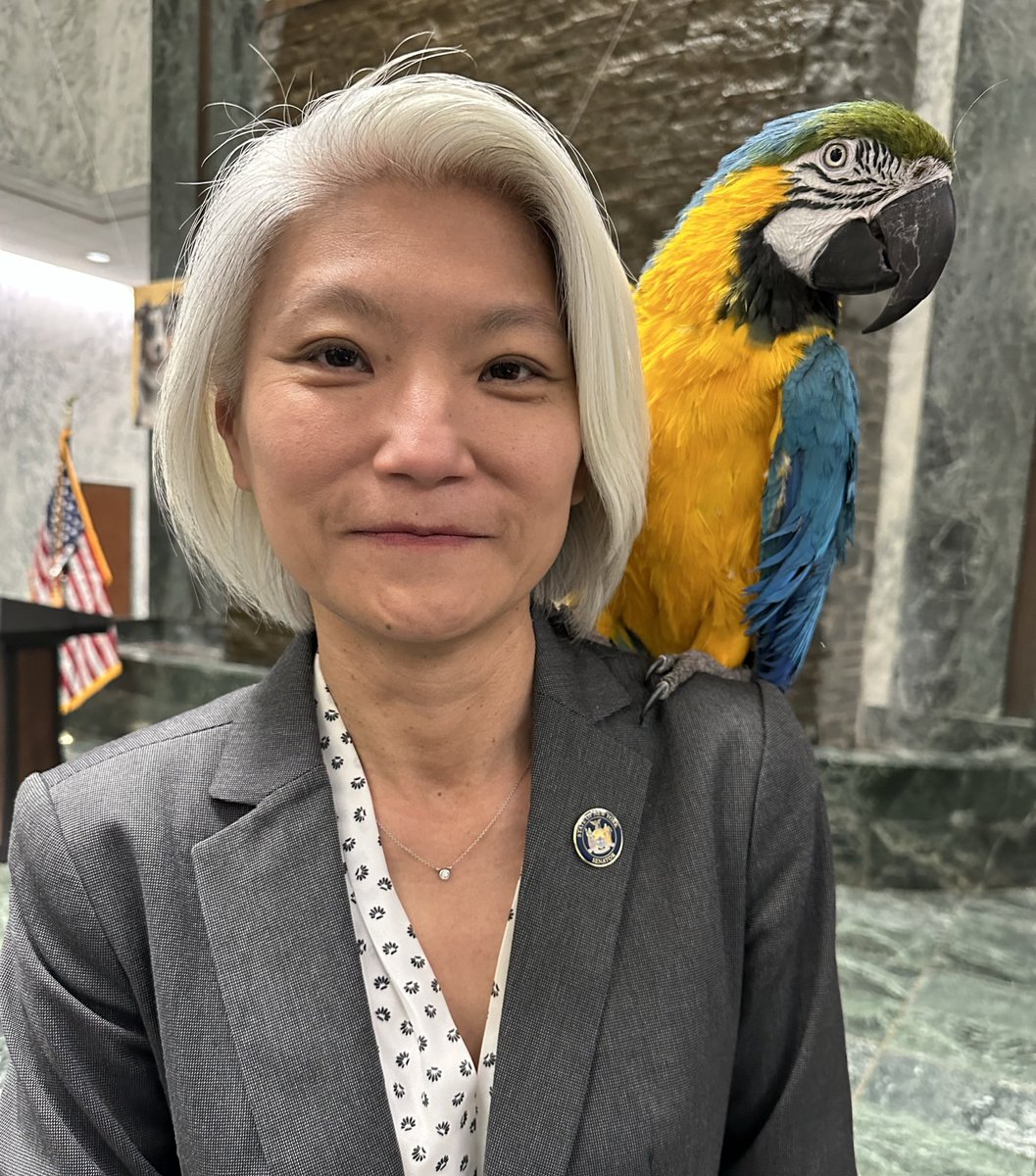 As we work on the State budget, I continue to meet with stakeholders and community groups to understand NY's budget needs. Mr. Baby the Parrot agrees - we need to fully fund our libraries and fight for our animals! #AnimalAdvocacyDay