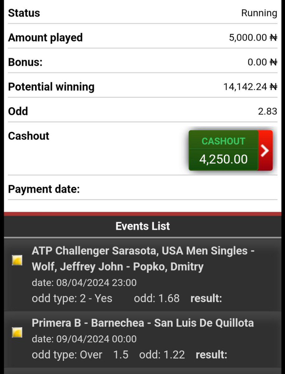 3 ODDS ON @Bet9jaOfficial 🍀 Booking Code: 6GCM2R7 Coupon Code/Bet ID: B9TG208020170QT-19726016 Telegram ➡️ t.me/promisepunts Bet responsibly 🔞 Fund easily with Opay/Palmpay 💡