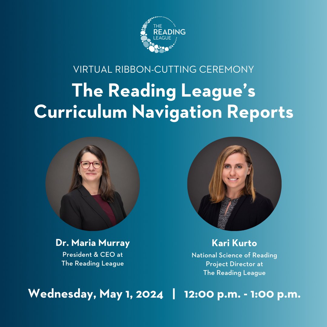 Join us on May 1, 12-1 p.m. EST, for a virtual ribbon-cutting of TRL’s Curriculum Navigation Reports! Top educational leaders will join as ribbon-cutters, followed by a tour of the Reports by @DrMariaMurray1 & @MsKurto. Reserve your spot: bit.ly/3VOlVOc #TRLCurrReports