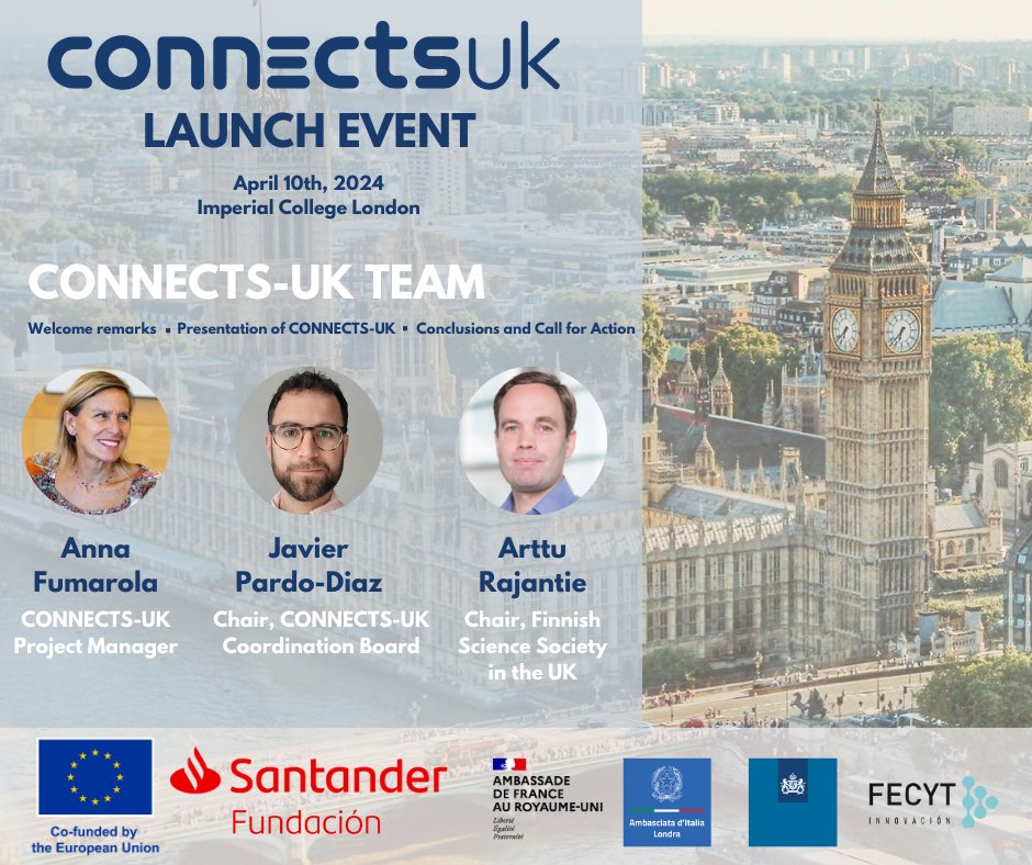 🚀 CONNECTS-UK Launch Event is right around the corner! 🚀 Join us this Wednesday, April 10th, at @imperialcollege . Alongside inspiring speakers, we’re thrilled to have contributions from CONNECTS-UK Team Member.