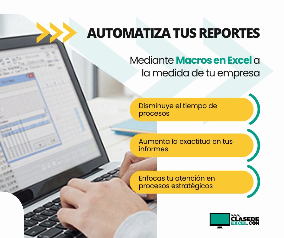 clasedeexcel's tweet image. 💼 ¿Quieres optimizar tus procesos empresariales? ¡Descubre nuestras macros a medida en Excel! 🚀 
📊🔧Automatizamos tareas para aumentar la precisión y reducir el tiempo de procesamiento de información. 💡💻
#Automatización #MacrosEnExcel #EficienciaEmpresarial