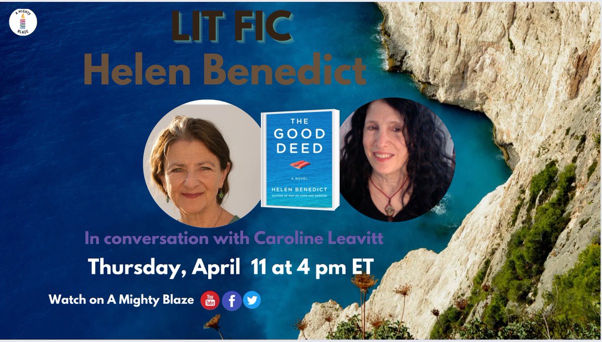 Mighty Blaze! This Thursday, Caroline Leavitt interviews me about my new novel, The Good Deed. Can't wait. @redhenpress