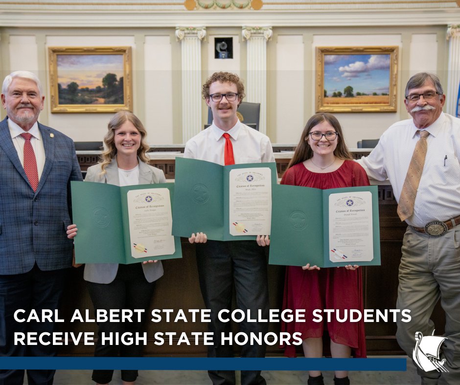 CASC STUDENTS RECEIVE HIGH STATE HONORS: The academic prowess and leadership acumen of three CASC students – Sadie Bridges, Brady Allen, and Brandi Woods – have shone brightly as they clinched esteemed accolades within their institution. Full release- carlalbert.edu/blog/2024/04/0…