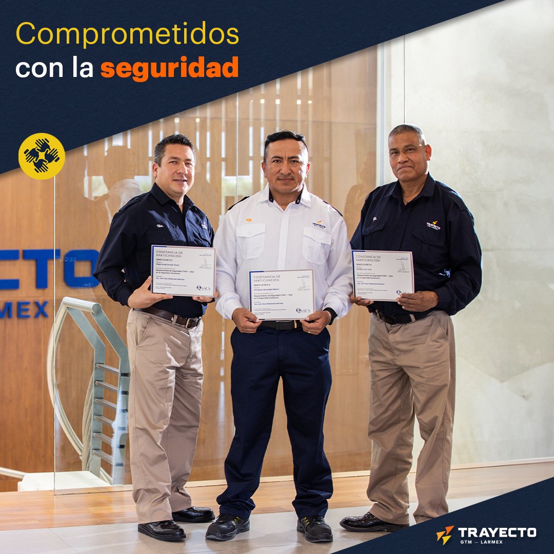 En Trayecto, nos comprometemos firmemente con la constante capacitación de nuestro equipo de seguridad. Recientemente, llevamos a cabo la entrega de constancias y DC3 de capacitación, ajustadas a los rigurosos estándares de CTPAT / OEA, centrándonos en los procesos de seguridad.