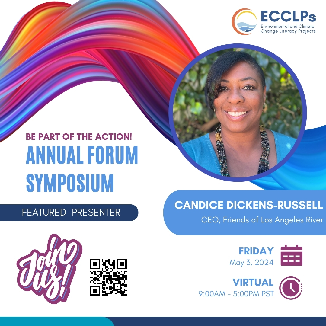 🌟 Exciting news! We're thrilled to announce Candice Dickens-Russell, CEO of Friends of Los Angeles River, as a featured presenter at the ECCLPS Annual Symposium Forum! Join us as she shares her incredible achievements in leading at the forefront of climate action!