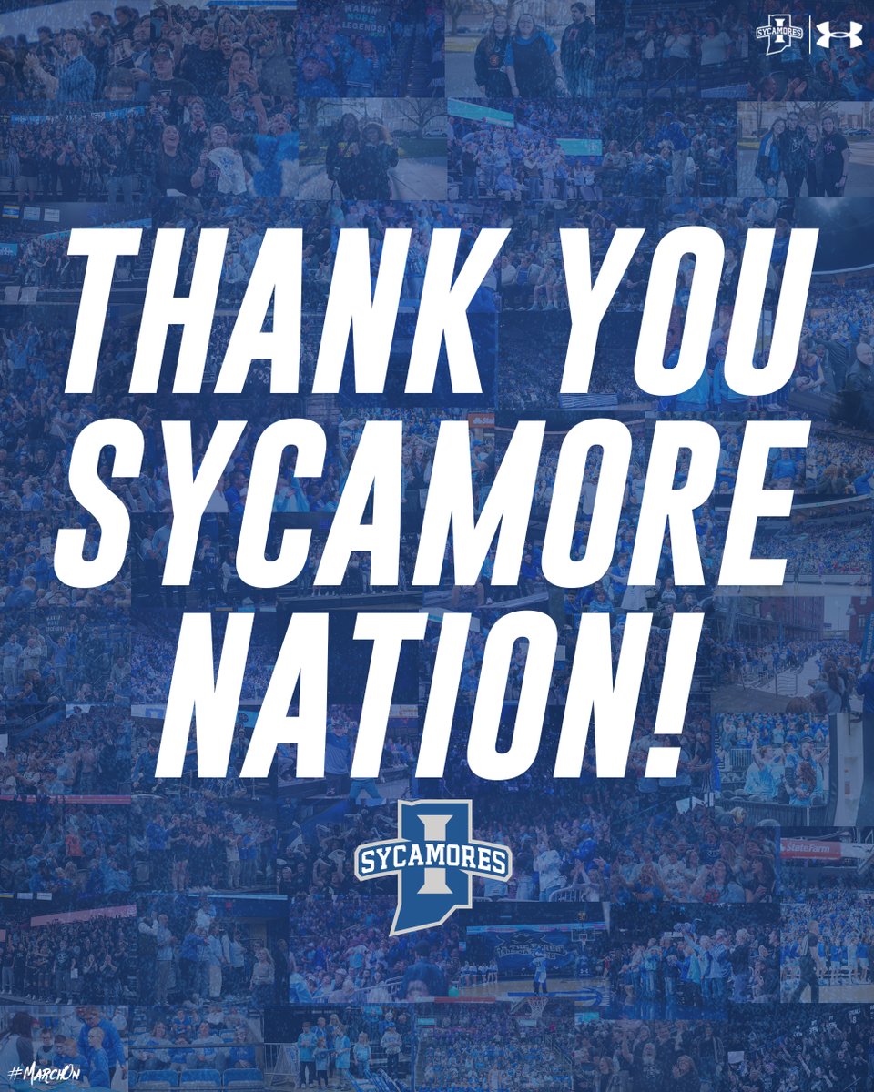 THANK YOU SYCAMORE NATION! Best fans in the Valley! - Most total fans at home (102,929 / 6,055 average) - Most total fans at games (home, away, & neutral = 188,241) - 4 sellouts (6 games with 8,000+ fans) - helped sell out Hinkle Fieldhouse for NIT Final Four #MarchOn | #Kaizen