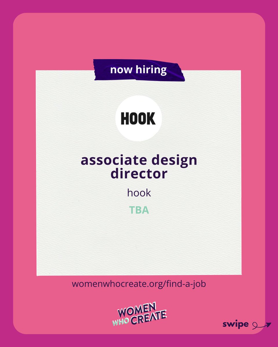 wwcnyc_'s tweet photo. We are very excited to announce a new partnership with Hook, a creative production agency known for their expertise in digital production. We will be helping to share career opportunities for designers, animators, engineers, starting with these three in the next slides! https://t.co/B73H6DFVfP