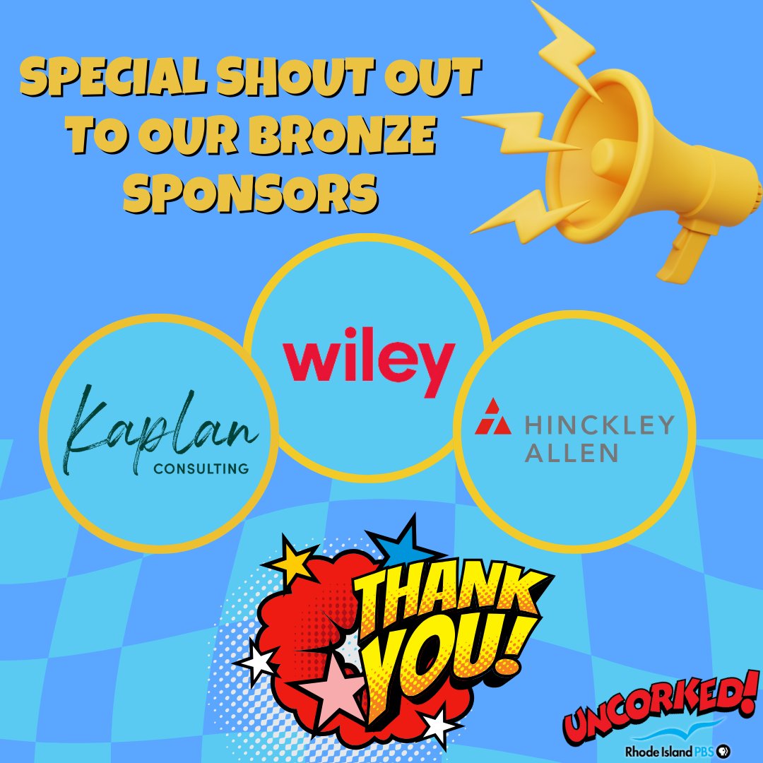 A special shout out to two of our Bronze Sponsors; @MJKaplan, @WileyRein, and @HinckleyAllen! Thank you for your generous contributions to our Uncorked! fundraiser! For more information on Uncorked! click here: bit.ly/Uncorked2024