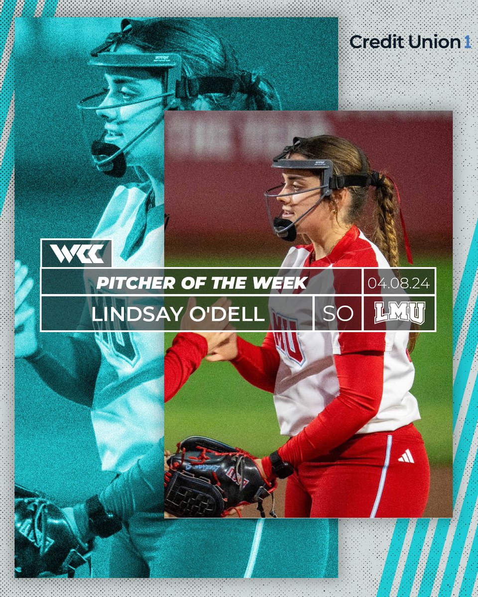 West Coast Conference (@wccsports) on Twitter photo A <a href="/lmulionsSB/">LMU Softball</a> sweep π§Ήπ§Ή
The <a href="/MyCreditUnion1/">Credit Union 1</a> #WCCsports ππ¨πππππ₯π₯ ππππ€π₯π² ππ°ππ«ππ¬ βΌοΈ
βοΈ Izzy Jamgotchian
β‘οΈ Lindsay O'Dell
ποΈ bit.ly/3vJ82Gn A <a href="/lmulionsSB/">LMU Softball</a> sweep π§Ήπ§Ή
The <a href="/MyCreditUnion1/">Credit Union 1</a> #WCCsports ππ¨πππππ₯π₯ ππππ€π₯π² ππ°ππ«ππ¬ βΌοΈ
βοΈ Izzy Jamgotchian
β‘οΈ Lindsay O'Dell
ποΈ bit.ly/3vJ82Gn