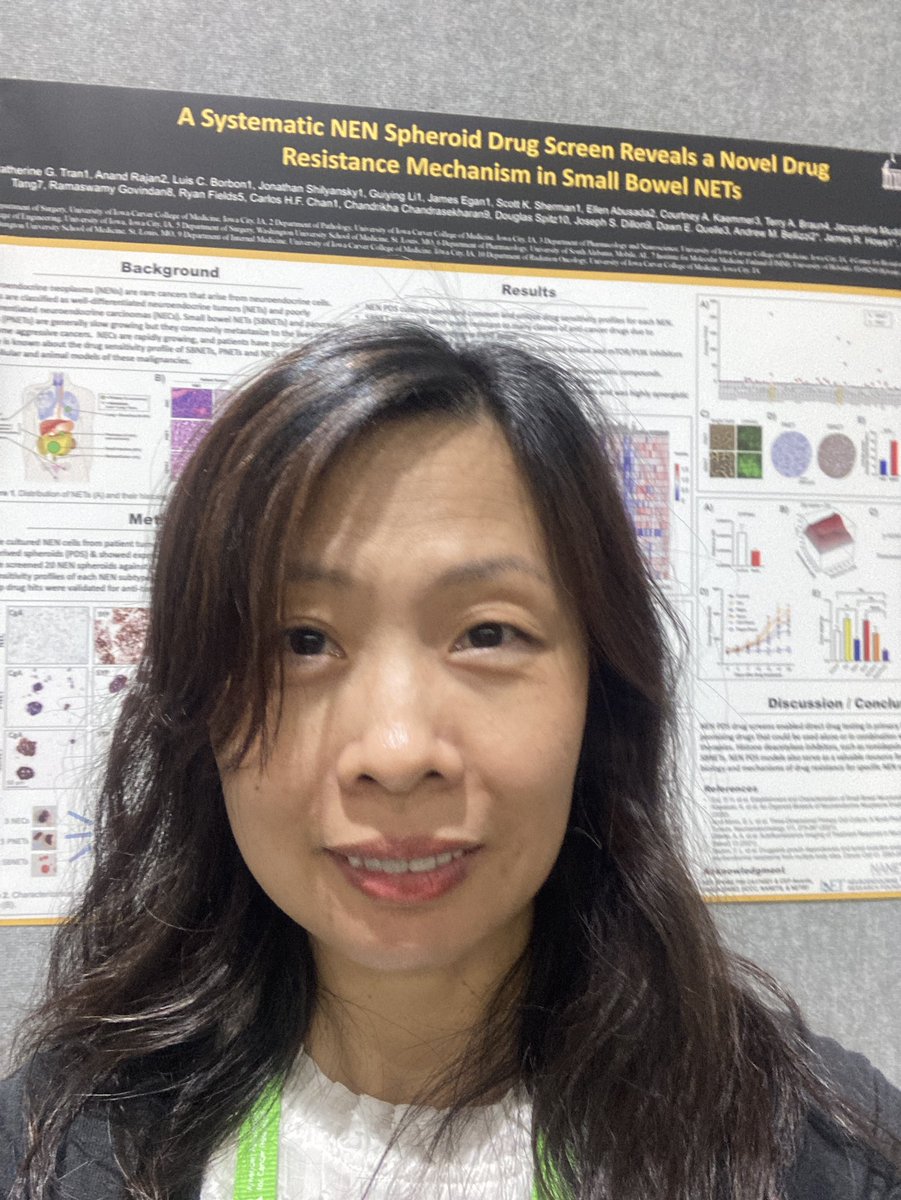 Po Hien Ear, PhD (@pohienear) on Twitter photo My day at the poster session at #AACR24 😁
Many thanks to collaborators and funding agencies for supporting our work!!!🙏 <a href="/NANETS1/">NANETS</a> <a href="/CureNETs/">NET Research Foundation</a> <a href="/UIowa_Surgery/">University of Iowa Surgery</a> <a href="/UIPathology/">University of Iowa Pathology</a> <a href="/UIowaCancer/">UI Holden Comprehensive Cancer Center</a> <a href="/WashUSurgery/">WashU Medicine Department of Surgery</a> My day at the poster session at #AACR24 😁
Many thanks to collaborators and funding agencies for supporting our work!!!🙏 <a href="/NANETS1/">NANETS</a> <a href="/CureNETs/">NET Research Foundation</a> <a href="/UIowa_Surgery/">University of Iowa Surgery</a> <a href="/UIPathology/">University of Iowa Pathology</a> <a href="/UIowaCancer/">UI Holden Comprehensive Cancer Center</a> <a href="/WashUSurgery/">WashU Medicine Department of Surgery</a>