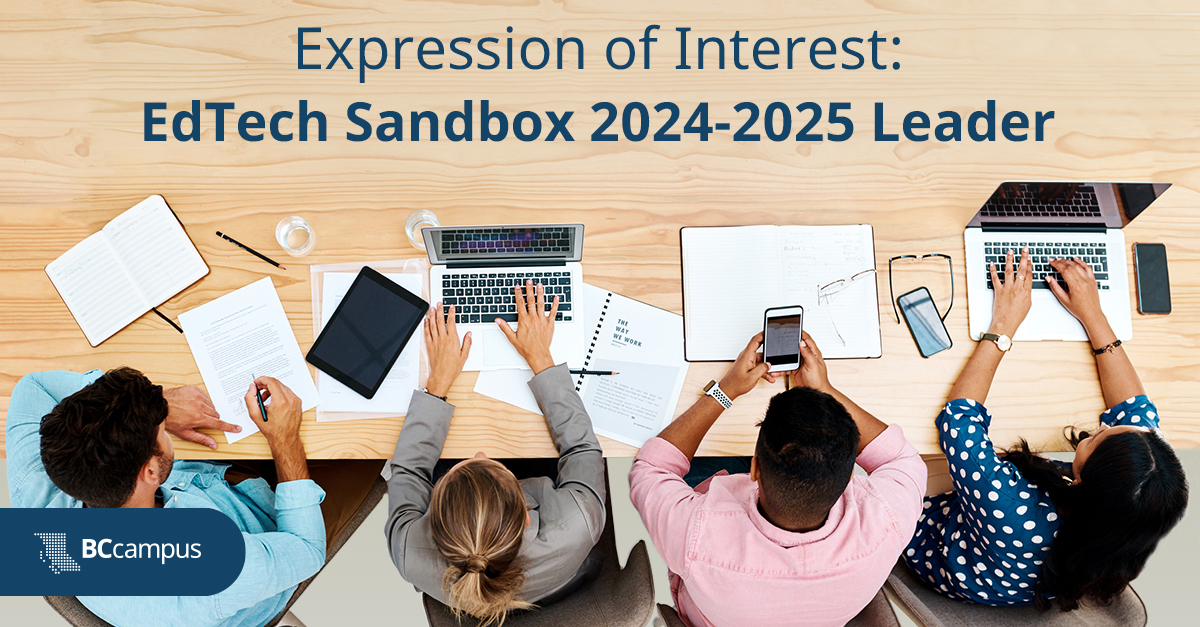 Calling all educators, tech developers, and learning designers in B.C.'s post-secondary institutions! Join us in the EdTech Sandbox Series! Share your expertise, introduce cutting-edge tools, and shape the future of education with AI. Learn more: ow.ly/iSSf50R4t5o