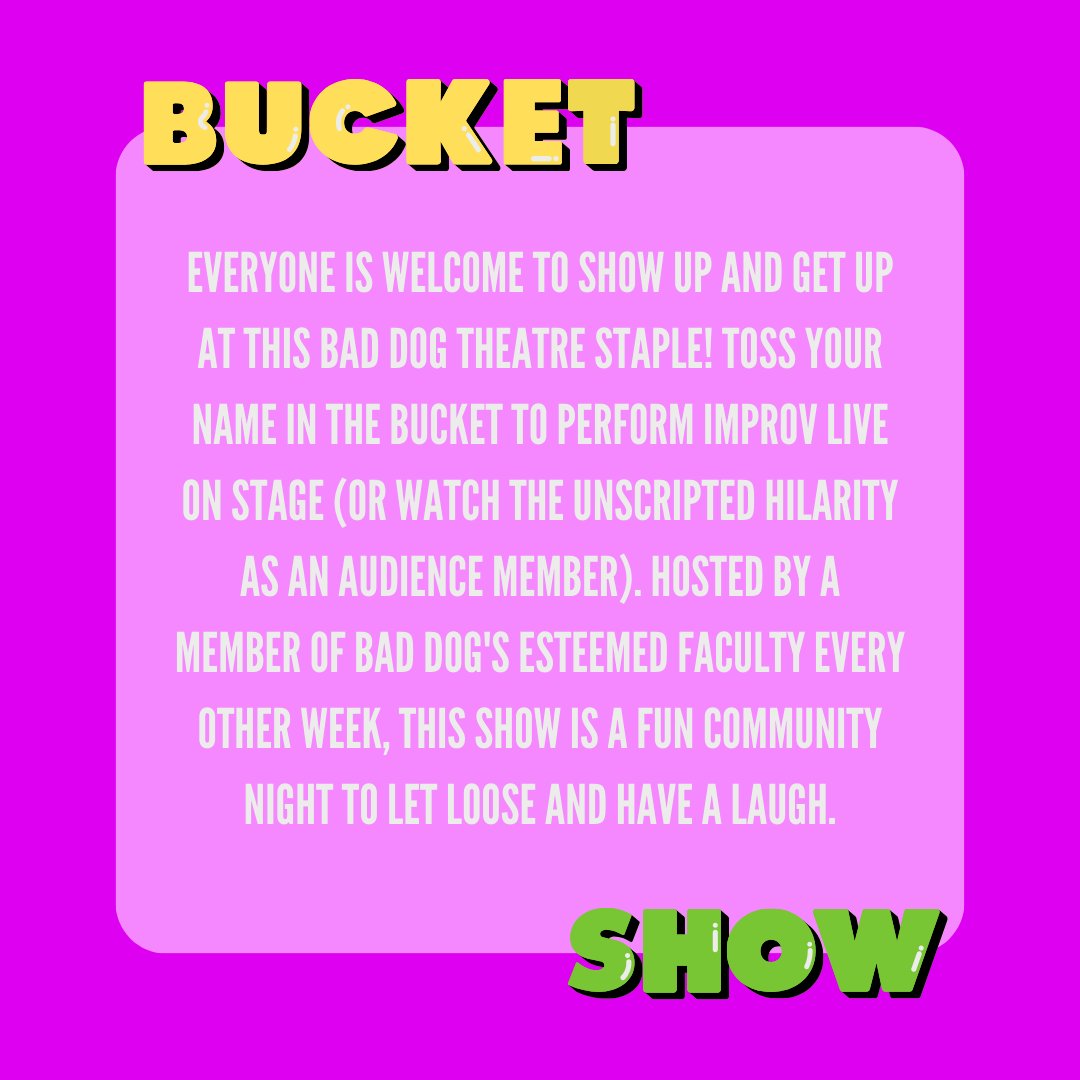Join us for Sweet Sweet Wednesday on April 10! Bad Dog Theatre is thrilled to partner with Sweet Action Theatre Company to bring you THE BUCKET SHOW! 🎟️ Get tickets now: eventbrite.ca/e/sweet-sweet-…