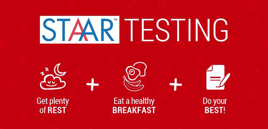 3rd, 4th, and 5th grade Reading STAAR test is tomorrow. Please get plenty of rest, eat a healthy breakfast, arrive on time and do your best! We believe in you, Falcons! ⭐️