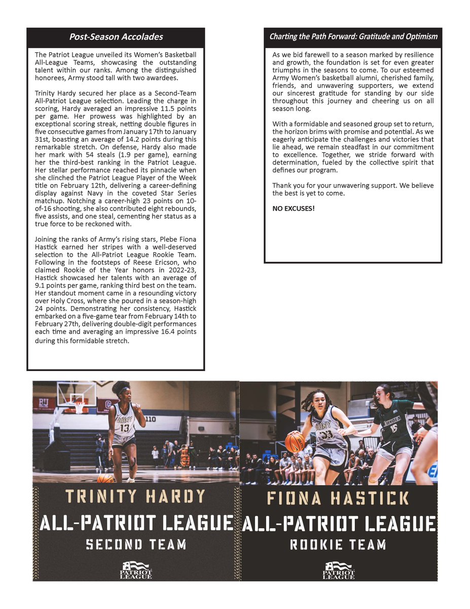 Extra! Extra! Read all about the Army Women's basketball program in the April newsletter! 🗞️🗞️🗞️