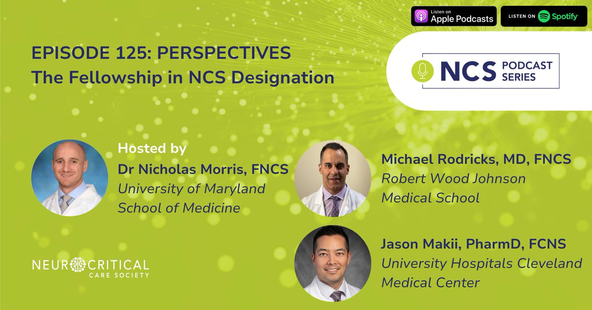 In last week's episode, Dr. Nicholas Morris talks to Dr. Michael Rodricks & Dr. Jason Makii about FNCS. Listeners can learn what the FNCS designation means, how to apply and how to maximize their chances of success. Listen now: ow.ly/c5cn50R9Qmf