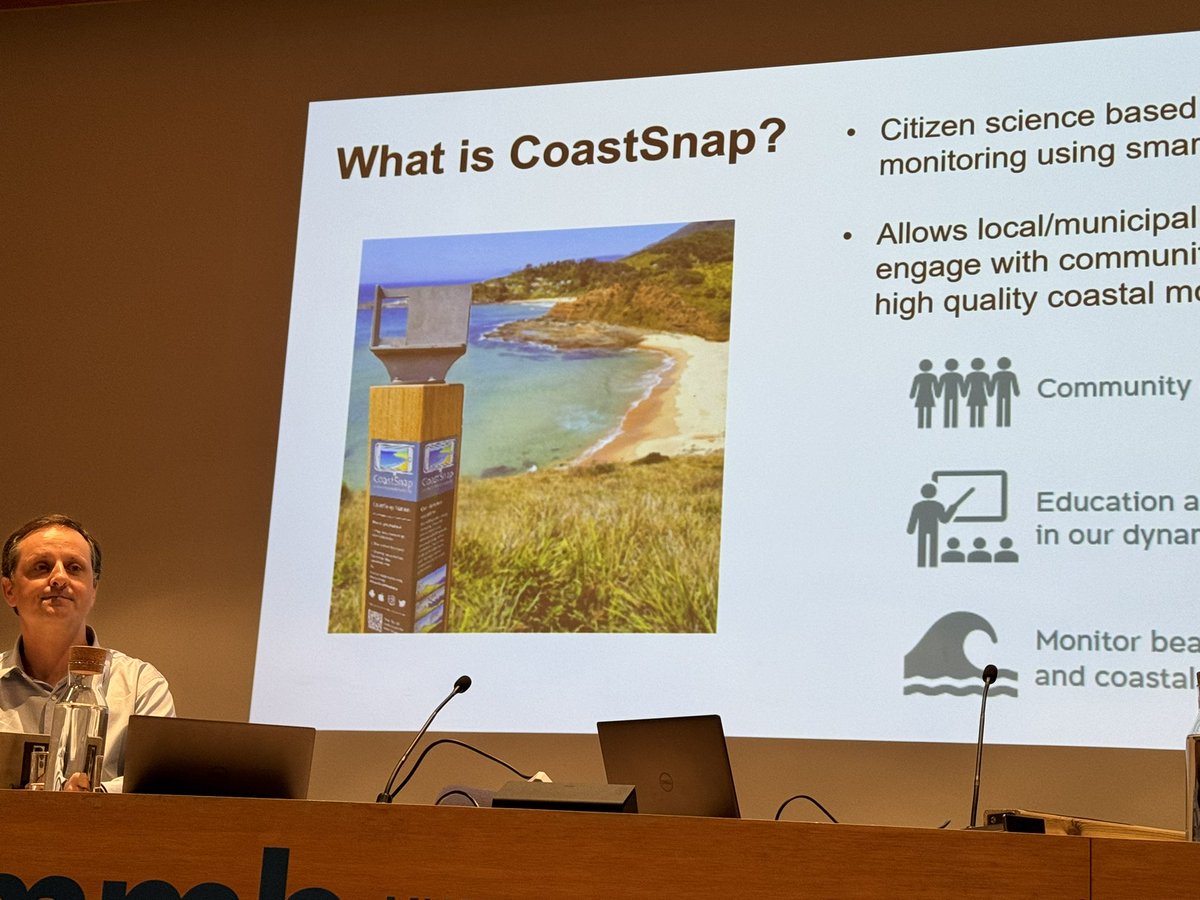 #CoastSnap - what an impressive #CitizenScience initiative! Fascinating talk by @DocHarleyMD and @Javier_Benavent about how it works and it’s incredible reach, with nearly 500 stations in 32 countries, monitoring changing shorelines all around the world #OceanDecade24