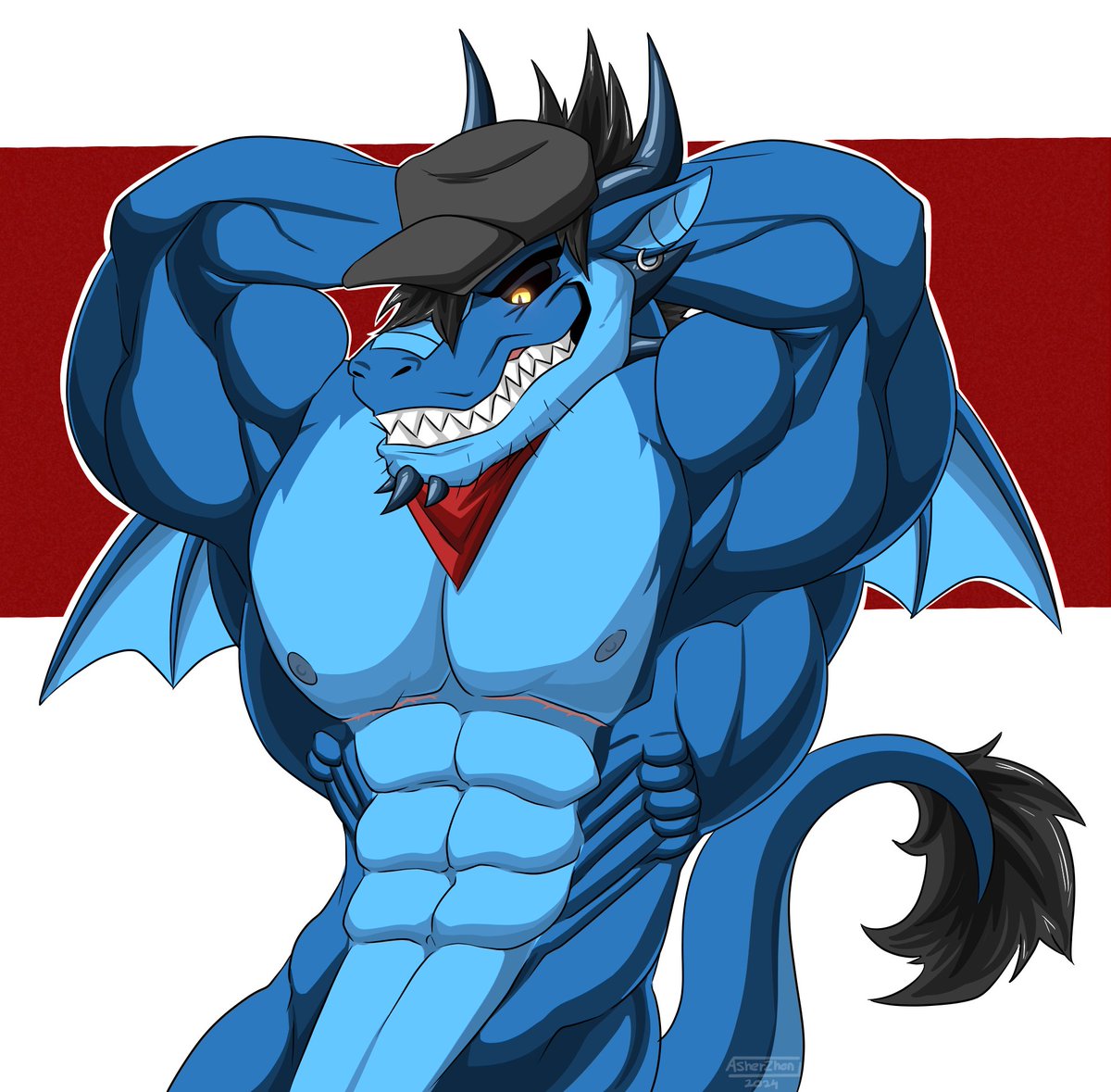last art before i get hella busy on 10th x'D see ya next week or whenever i am free from the guests :') ofc along with the commissions on mid April! enjoy the blue derg~