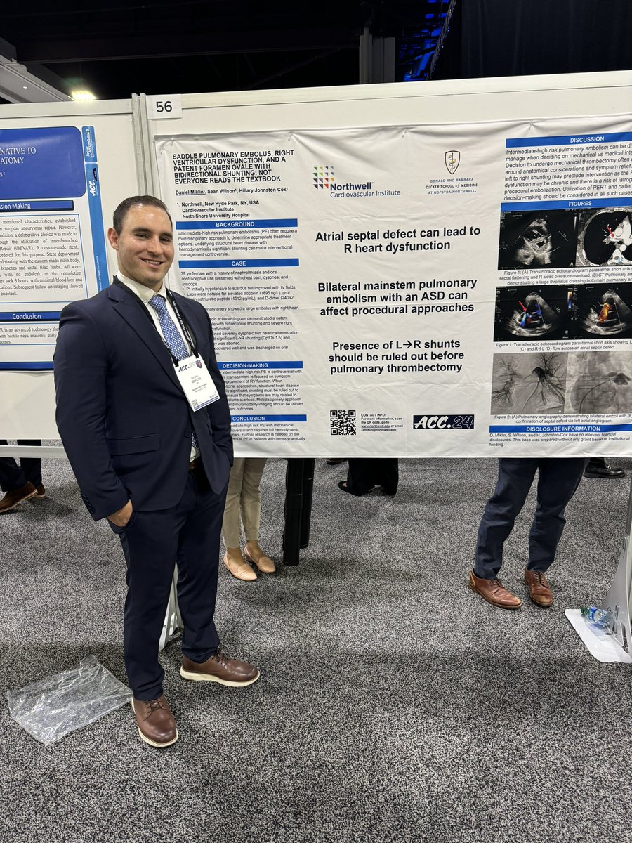 DanielMiklinMD's tweet photo. Had a great time learning and presenting with my @NorthwellHealth cofellows at #ACC2024 https://t.co/zTCTI9I9na