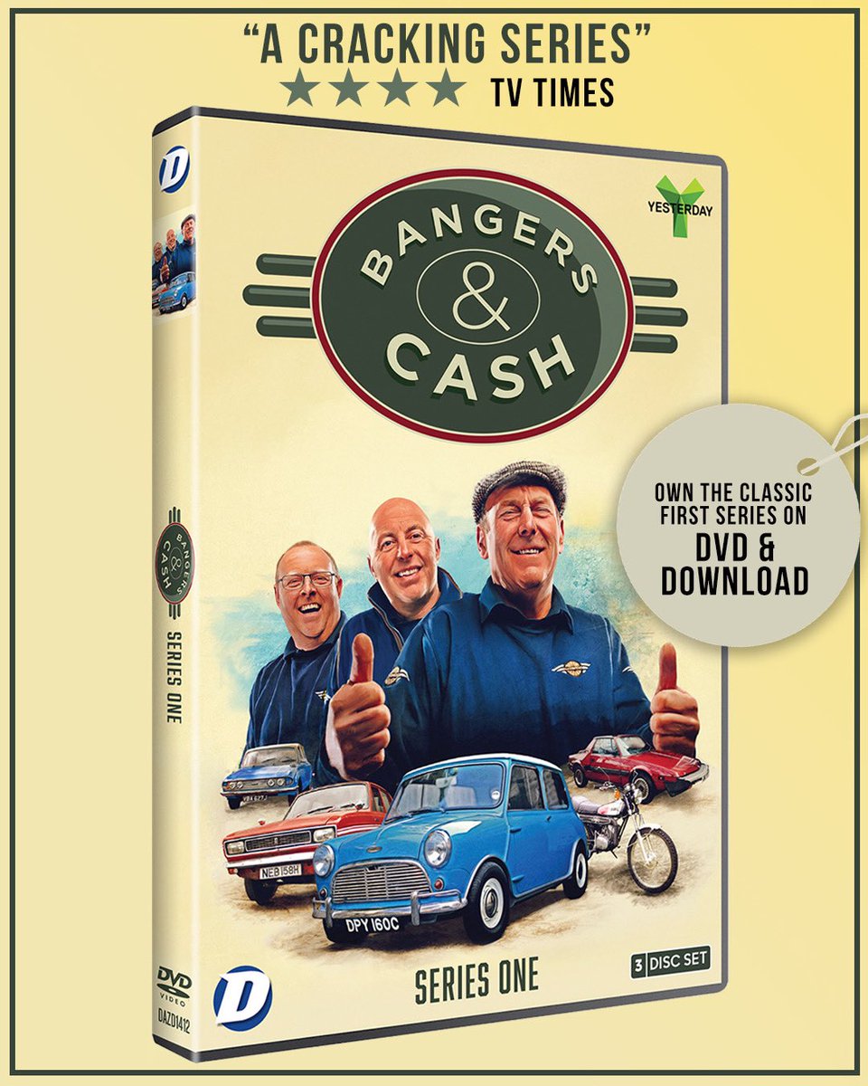 Out today! “A cracking series!” Bangers & Cash is now available to own on DVD from today. #BangersAndCash: Get your copy here: tinyurl.com/bangersandcash @UKTV @YesterdayTweets @DTMathewsons @DazzlerMedia