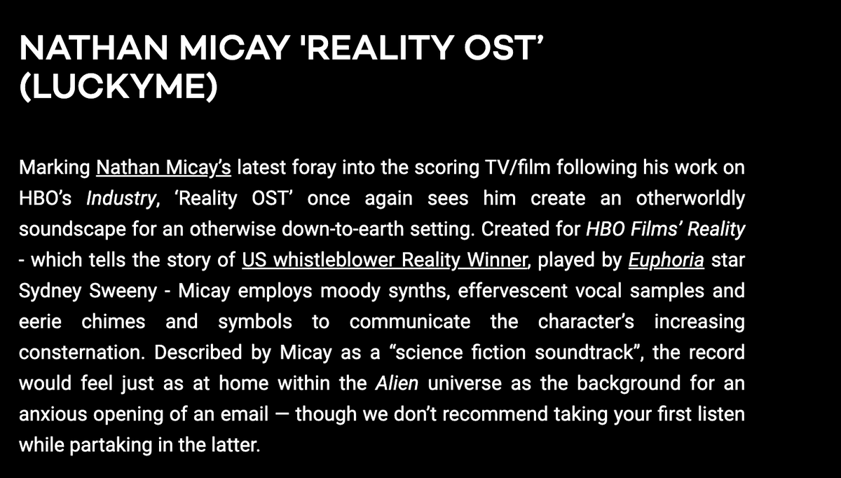 (LM101) ❖ @nathanmicay ❖ Reality OST Out everywhere now → l-ky.me/reality