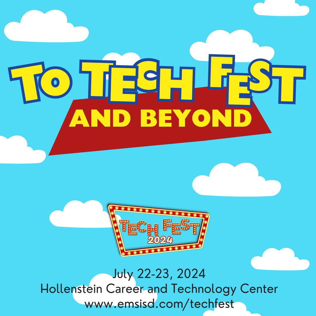🤠Howdy, <a href="/EMSISD/">EMS ISD</a> teachers! Get ready for an adventure like no other- Tech Fest! Join us for 2 days of tech brilliance where tech leaders will guide you through sessions &amp; inspire innovative classroom lessons &amp; projects! 
🚀Register for 1 or both days at emsisd.com/techfest!