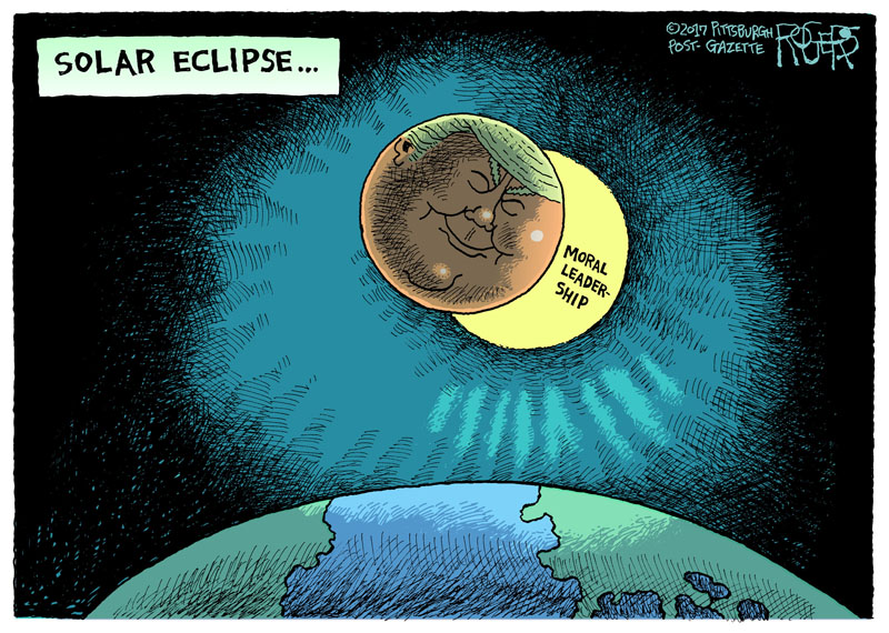 My cartoon from 2017. It could run again today. #eclipse #Trump #Trump2024 #SolarEclipse #SolarEclipse2024