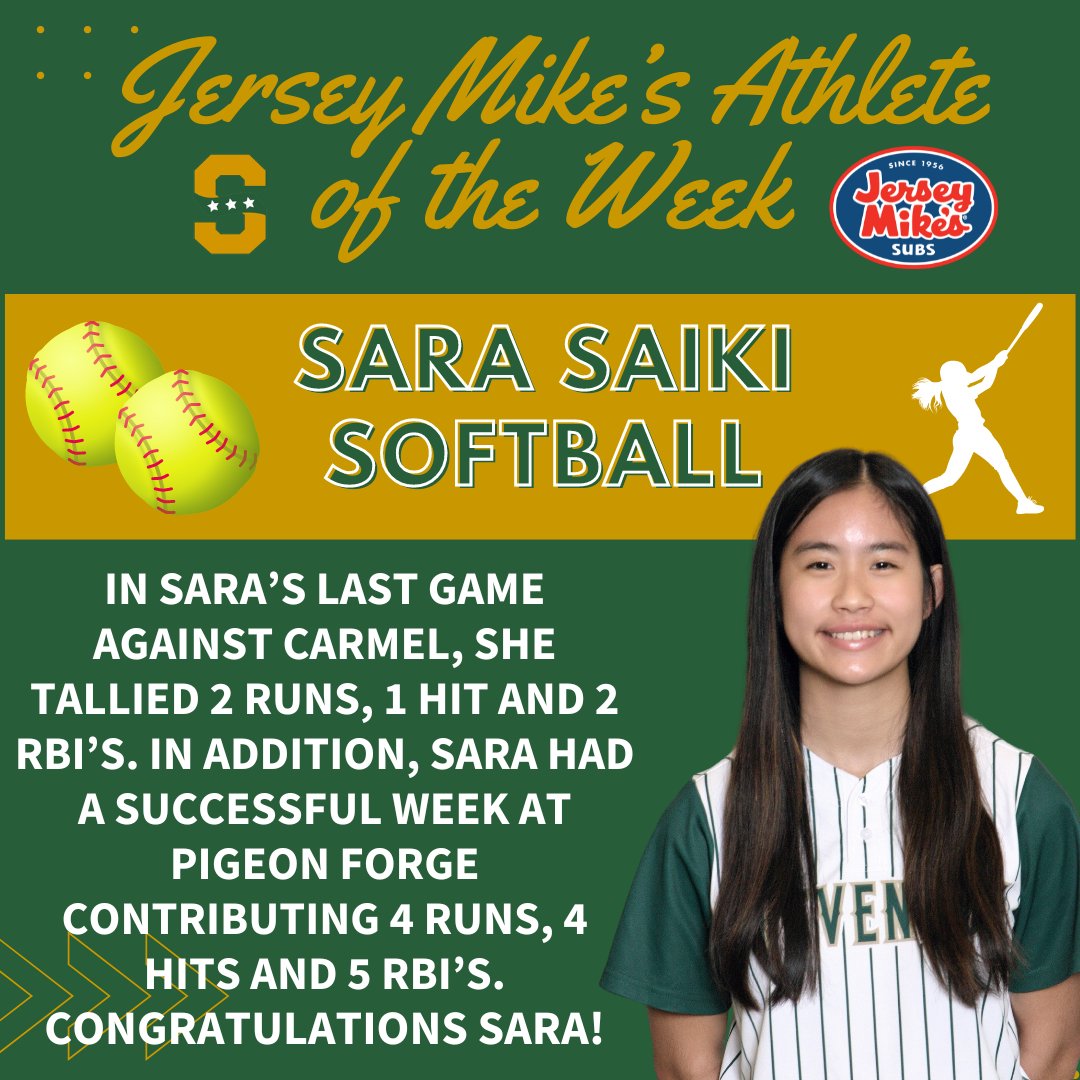 Congratulations to our Jersey Mike's Athletes of the Week, Andrew Otgonbaatar from boys' gymnastics and Sara Saiki from softball. Keep up the great work and congratulations!! @patsoftball @shspatriot @stevensonhs @jerseymikes #patriotpride