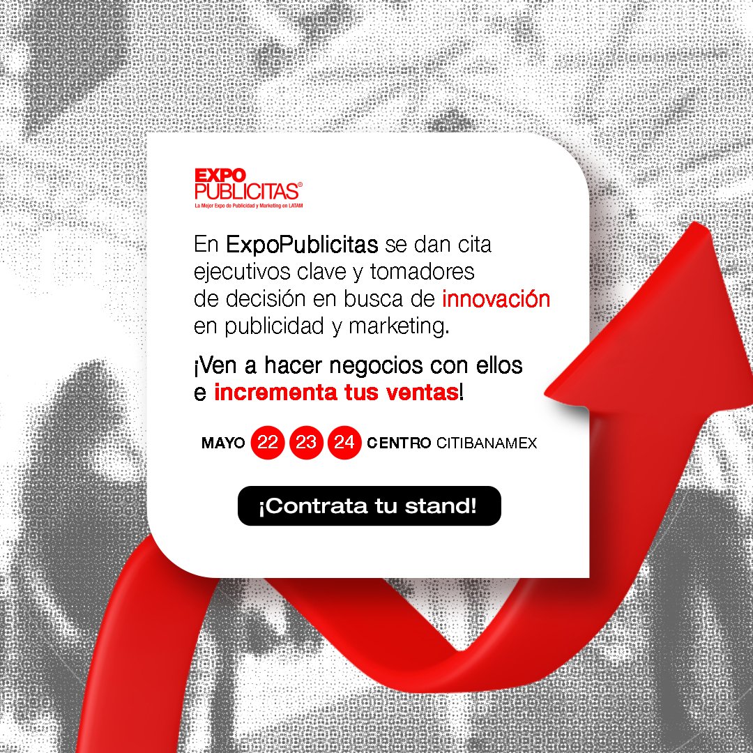 EXPOPUBLICITAS_'s tweet photo. 🔴 #ExpoPublicitas es tu ventana a nuevas #oportunidades.
💥Alcanza tus #metas #comerciales.😎
🚀

🔥¡Contrata tu stand!🤓
https://t.co/VmJ8u8nFk4

ExpoPublicitas2024 #publicidadymarketing #publicidaddigital #marketingnegocios #publicidadnegocios #publicidadbusiness https://t.co/Z15QdvLCzj