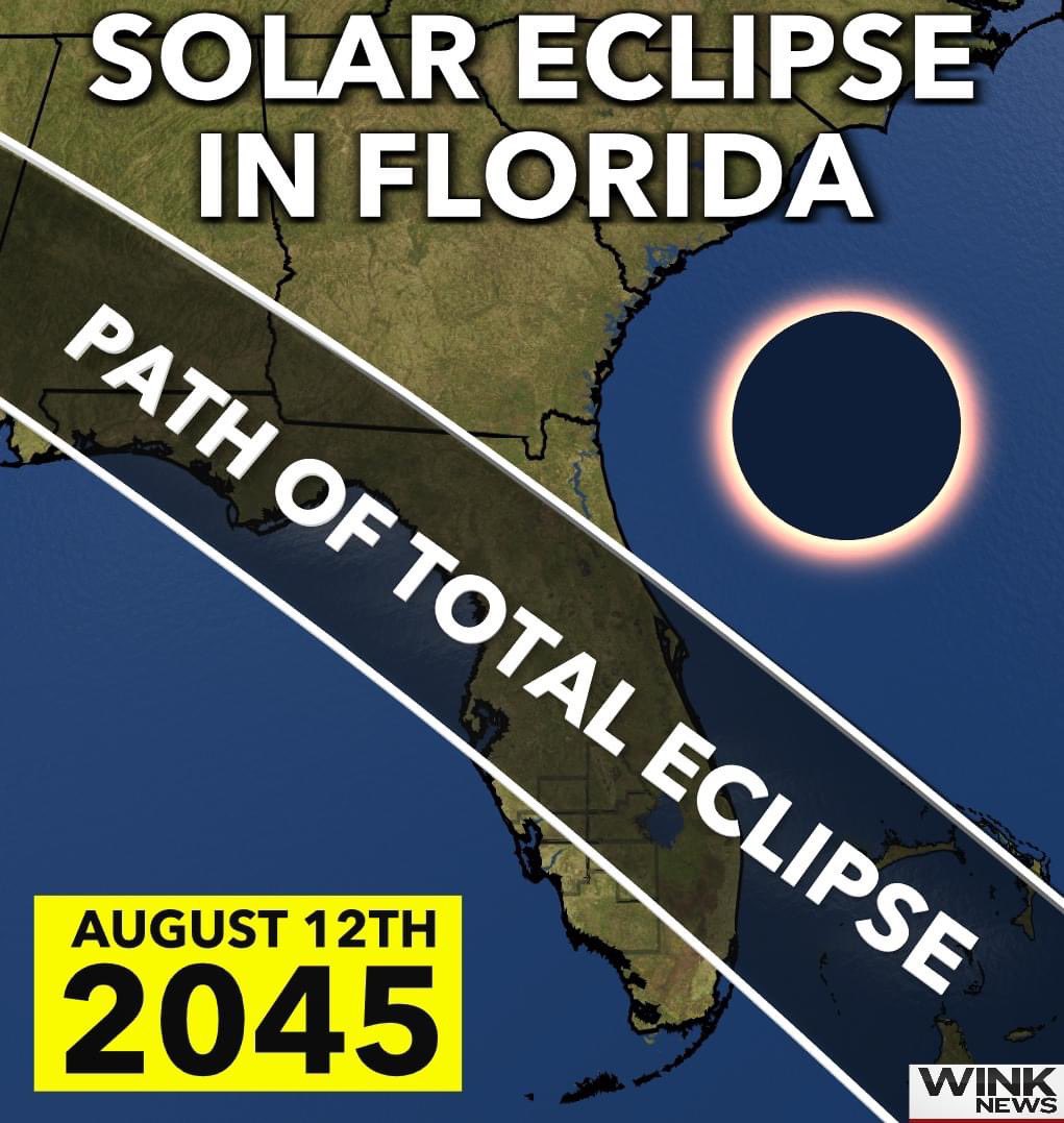 MattDevittWX's tweet photo. Florida we get our turn...in 21 years. 🌒 @WINKNews #SolarEclipse2024 https://t.co/ln01ctg28p