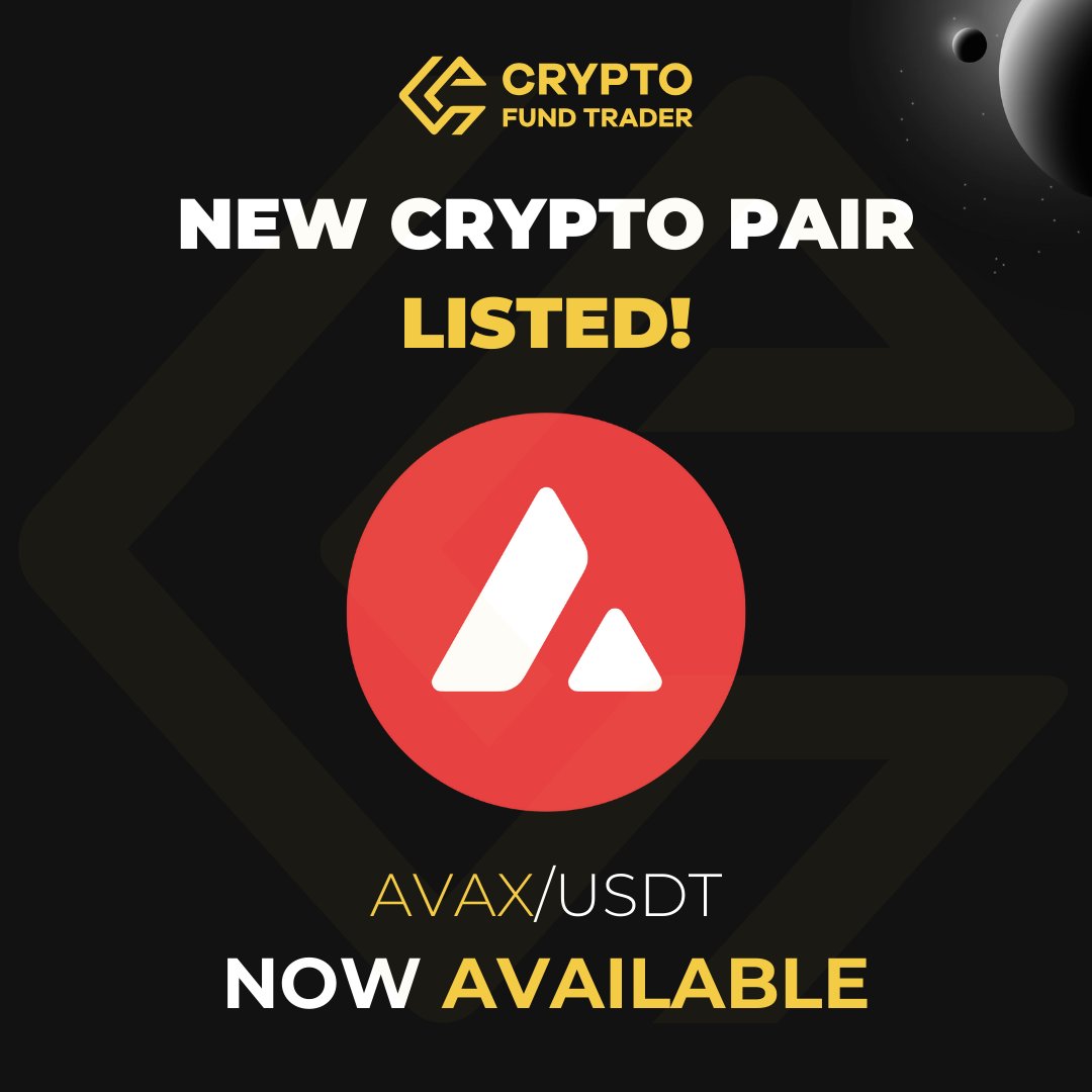 NEW CRYPTO PAIR LISTED! AVAX/USDT is now available for trading on any of  our platforms, CFT Platform and MetaTrader5! ✓