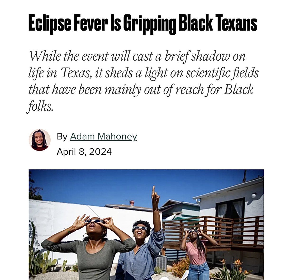 They did it. They found a way to make a solar eclipse about racism.