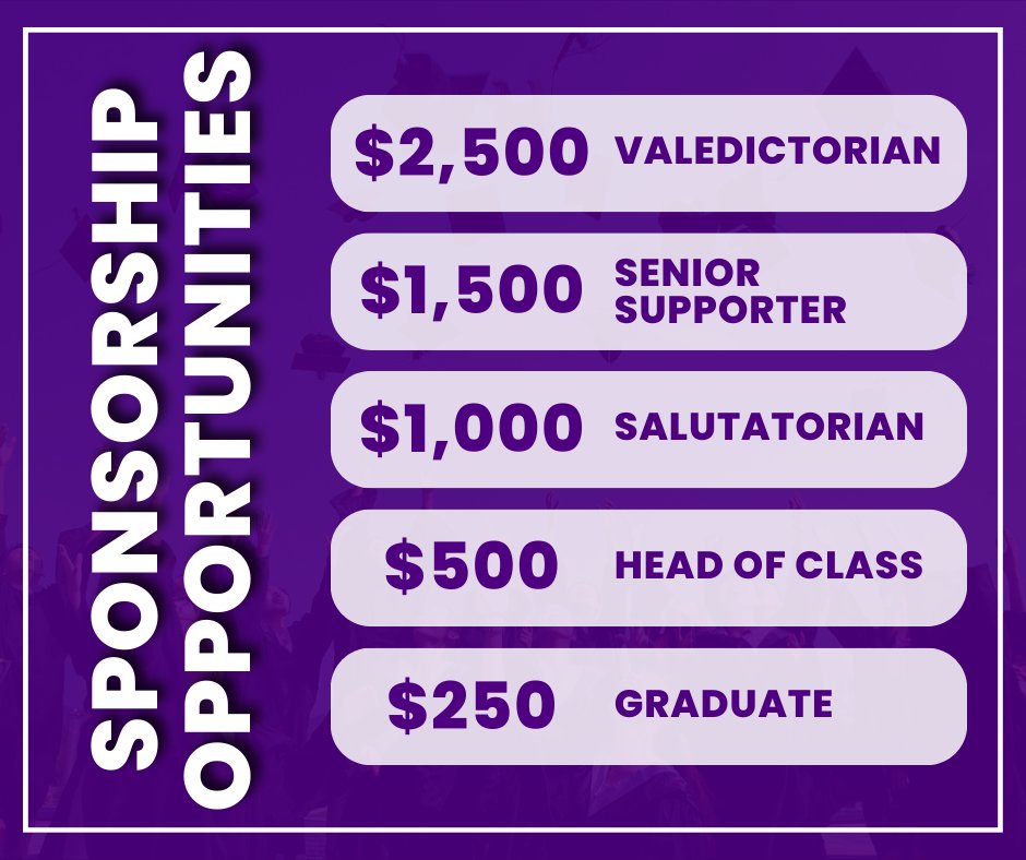 There are sponsorship opportunities for our 2024 Scholarship Breakfast! If you are interested in being a part of a great event to reward our seniors, visit this link. fundraise.givesmart.com/e/J4tE-A?vid=1…